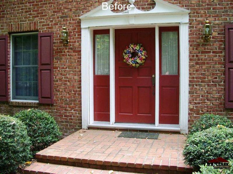 Red Front Door Before G.H. Clark Contractors