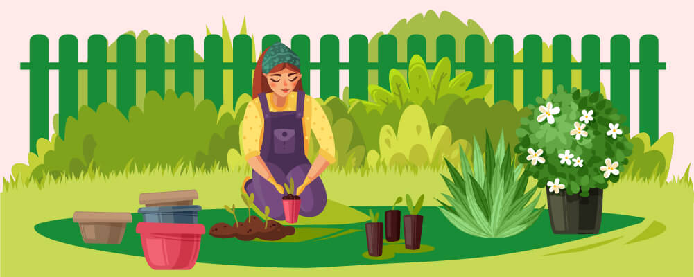 Woman Planting