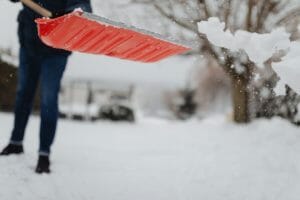shoveling snow