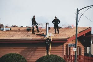 roof being repaired